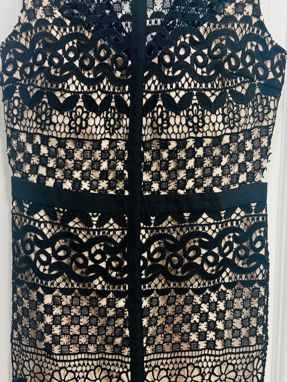 Marciano Los Angeles Black Lace Overlay Cocktail Dress